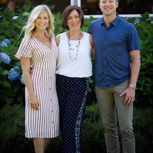 Cream and red lightweight dress